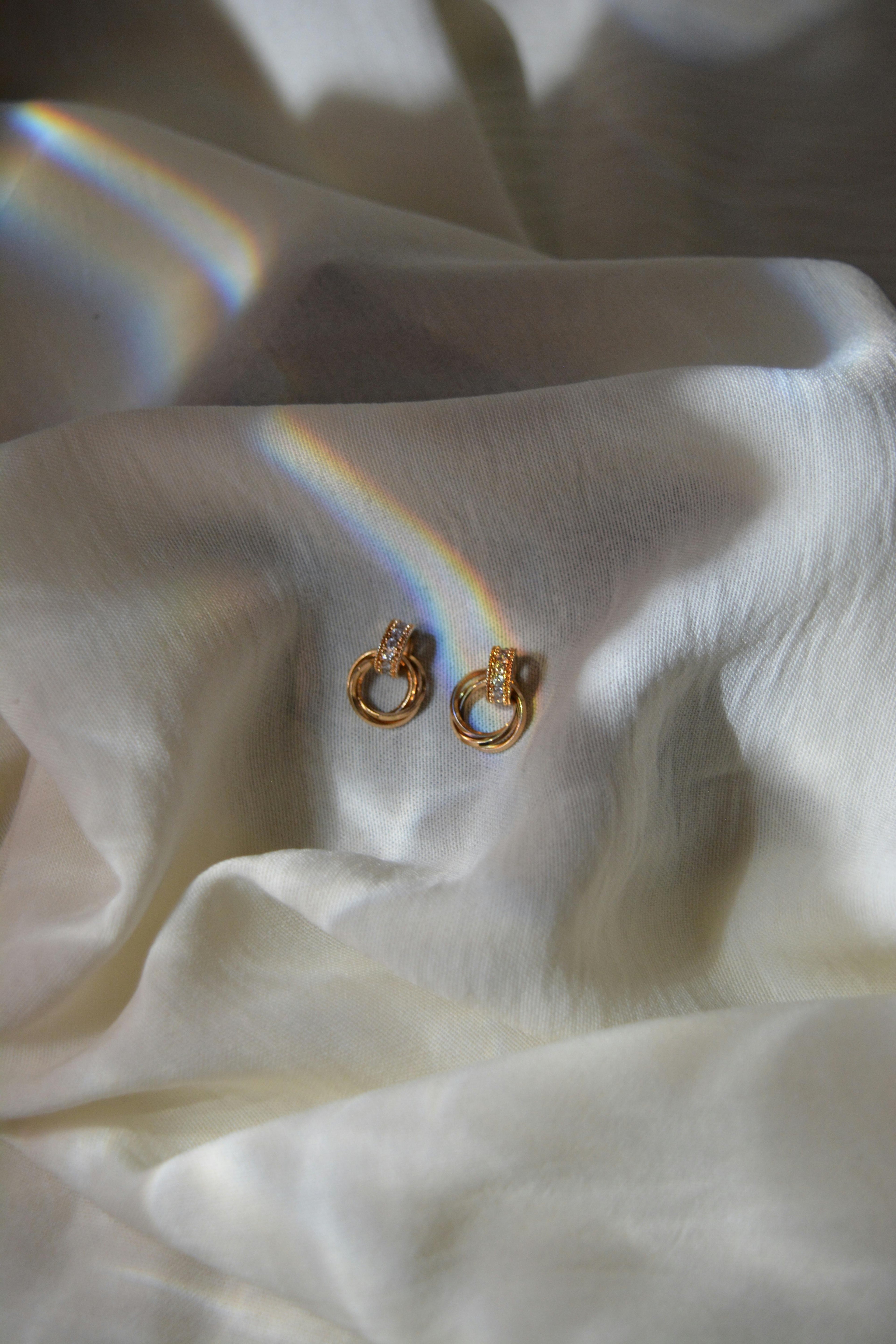 PAVÉ LINK DROP EARRINGS